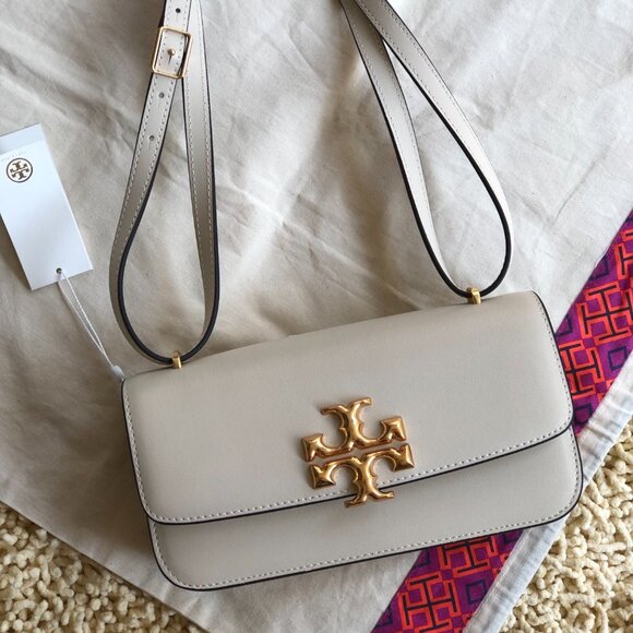 Tory Burch NWT Eleanor E/W Small Convertible Shoulder Bag New Cream - Picture 3 of 10